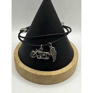 Guardian Angel Motorcycle Charm Bracelet Biker Chick Jewelry, Gift for Riders